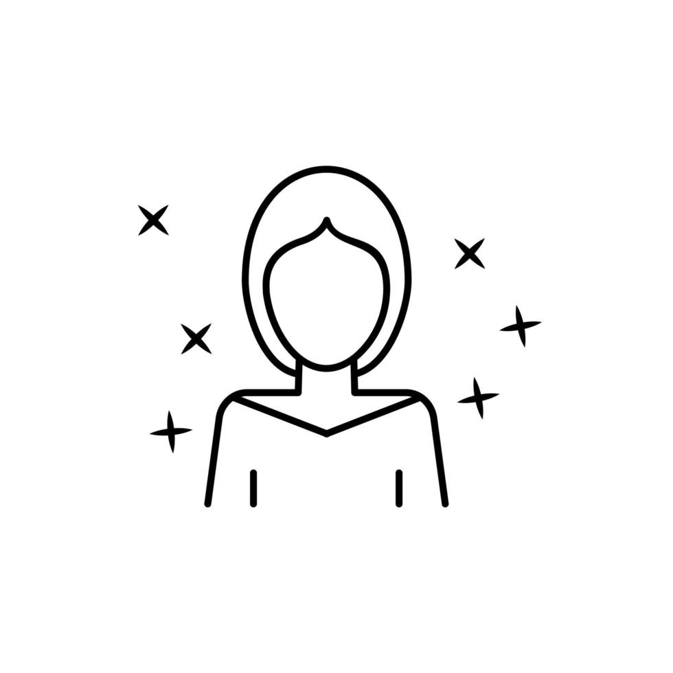 avatar mujer vector icono