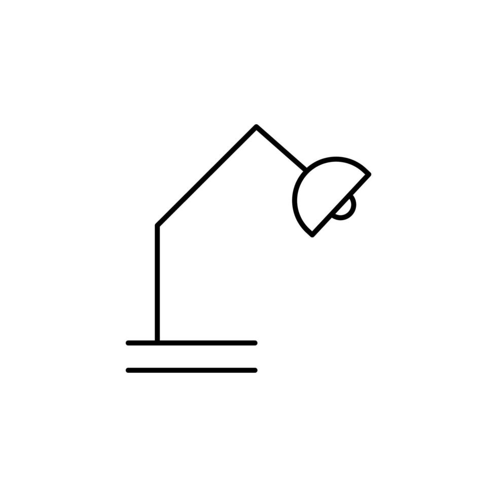 table lamp outline vector icon