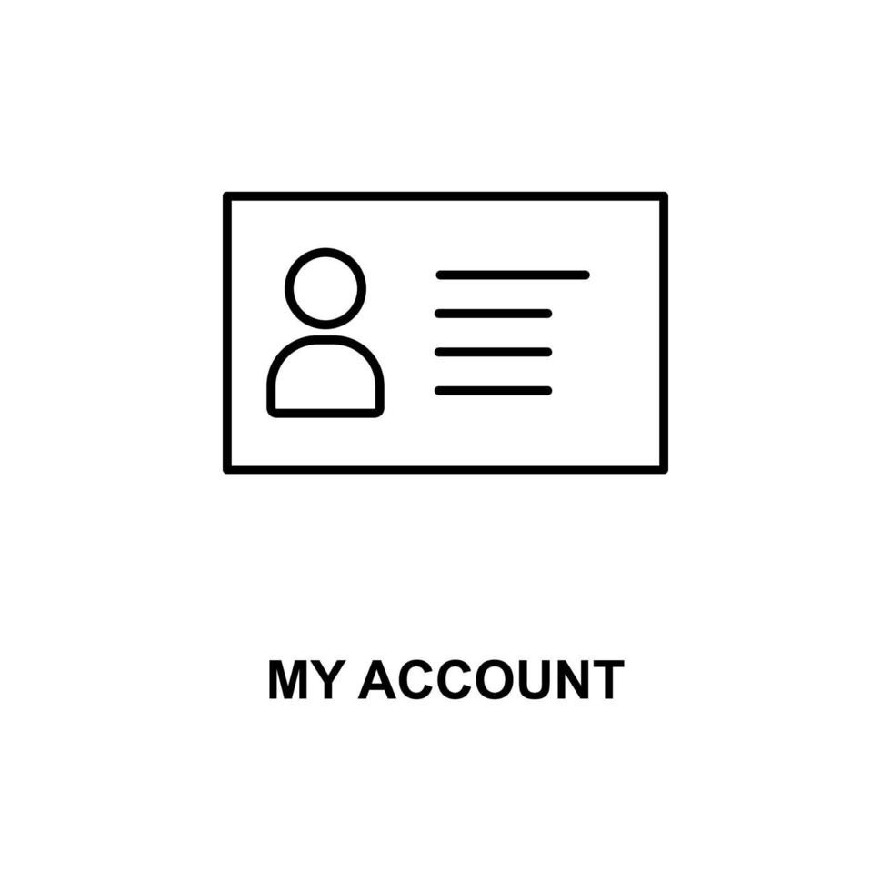 my account vector icon