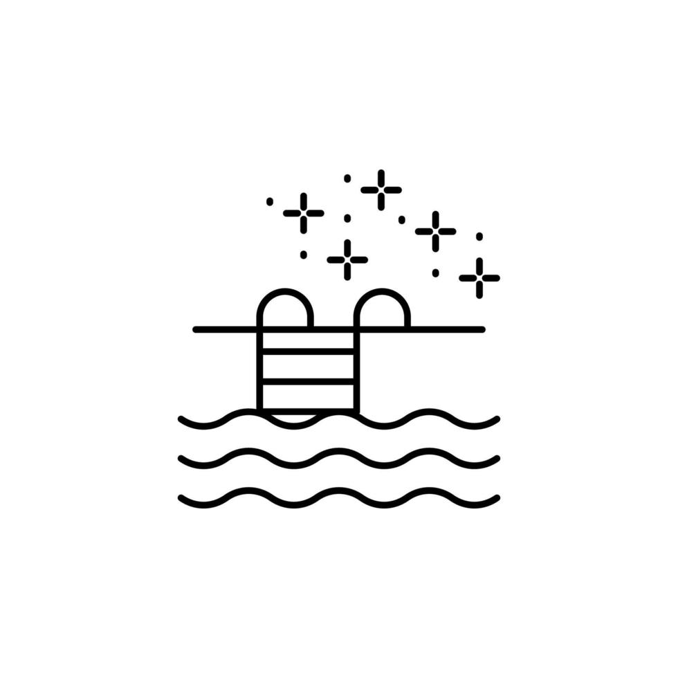 Diving pool vector icon