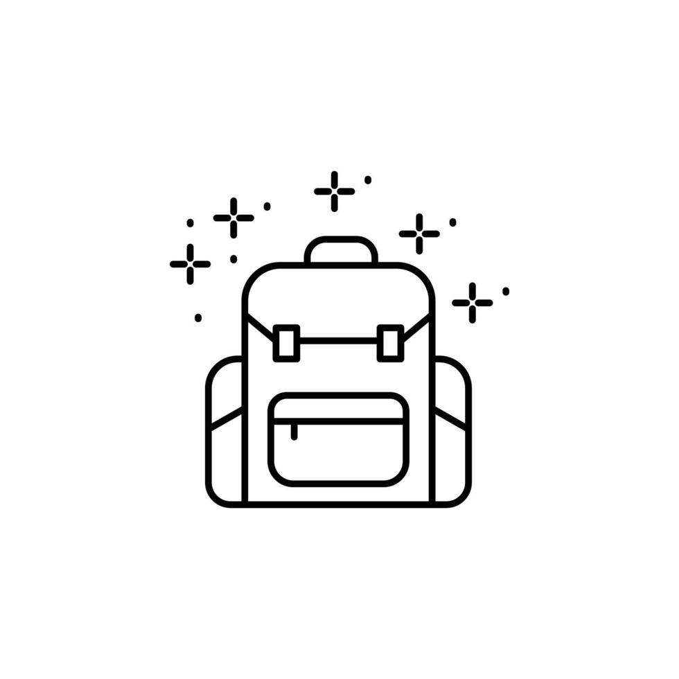 viajar, mochila vector icono