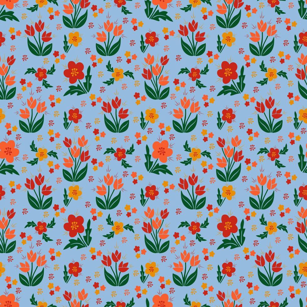 contemporáneo sin costura floral modelo para textil en plano minimalista estilo. moderno diseño para ropa, tela, papel, cubrir, interior decoración, antecedentes. vector aislado textura