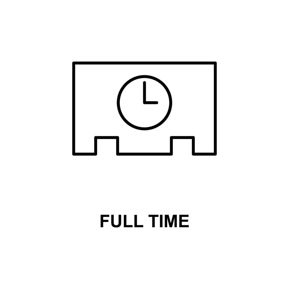 full time vector icon