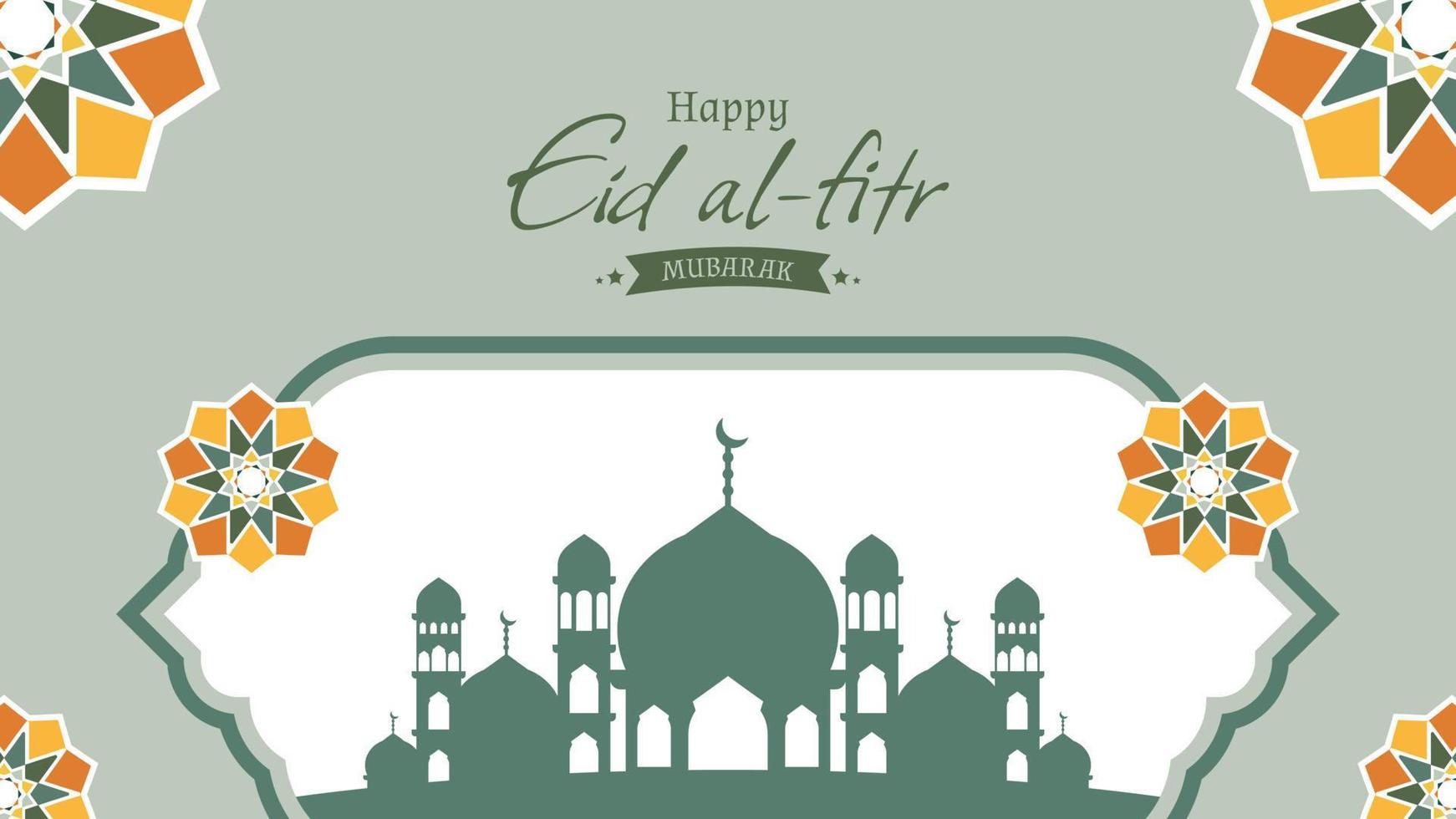 Eid al fitr banner template design vector