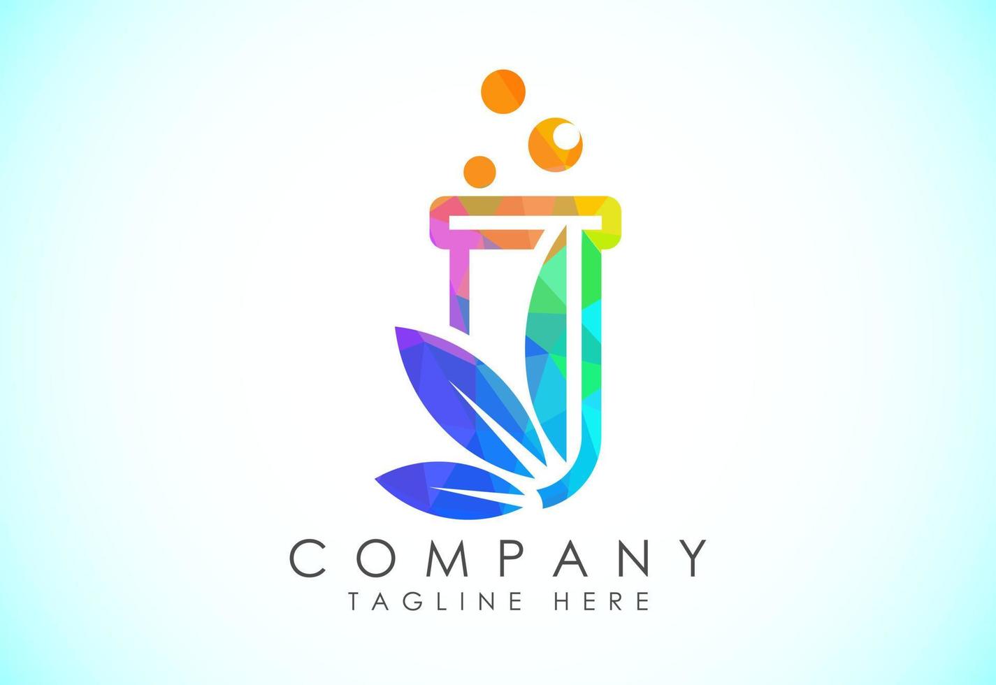 Polygonal lab logo design vector template, Low poly lab logo science vector illustration