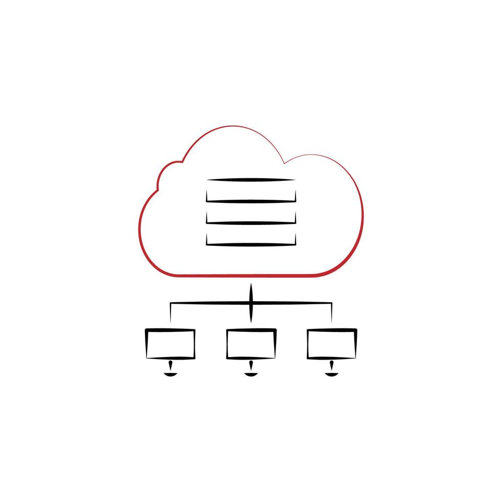 Cloud storage vector icon