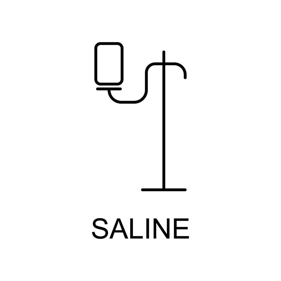 saline line vector icon