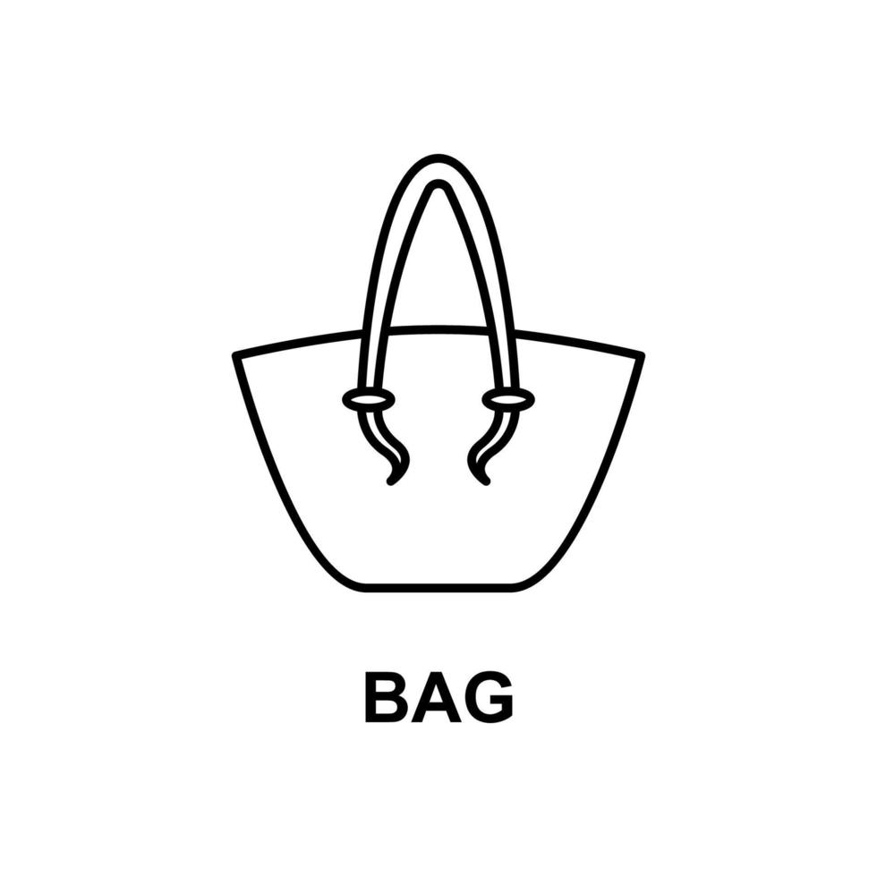 Beach bag vector icon