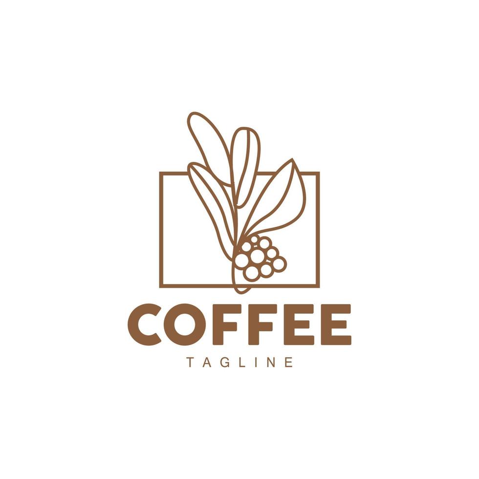 Coffee Logo, Coffee Tree Design, Cafe Drink Vector, Icon Brand Illustration Symbol vector