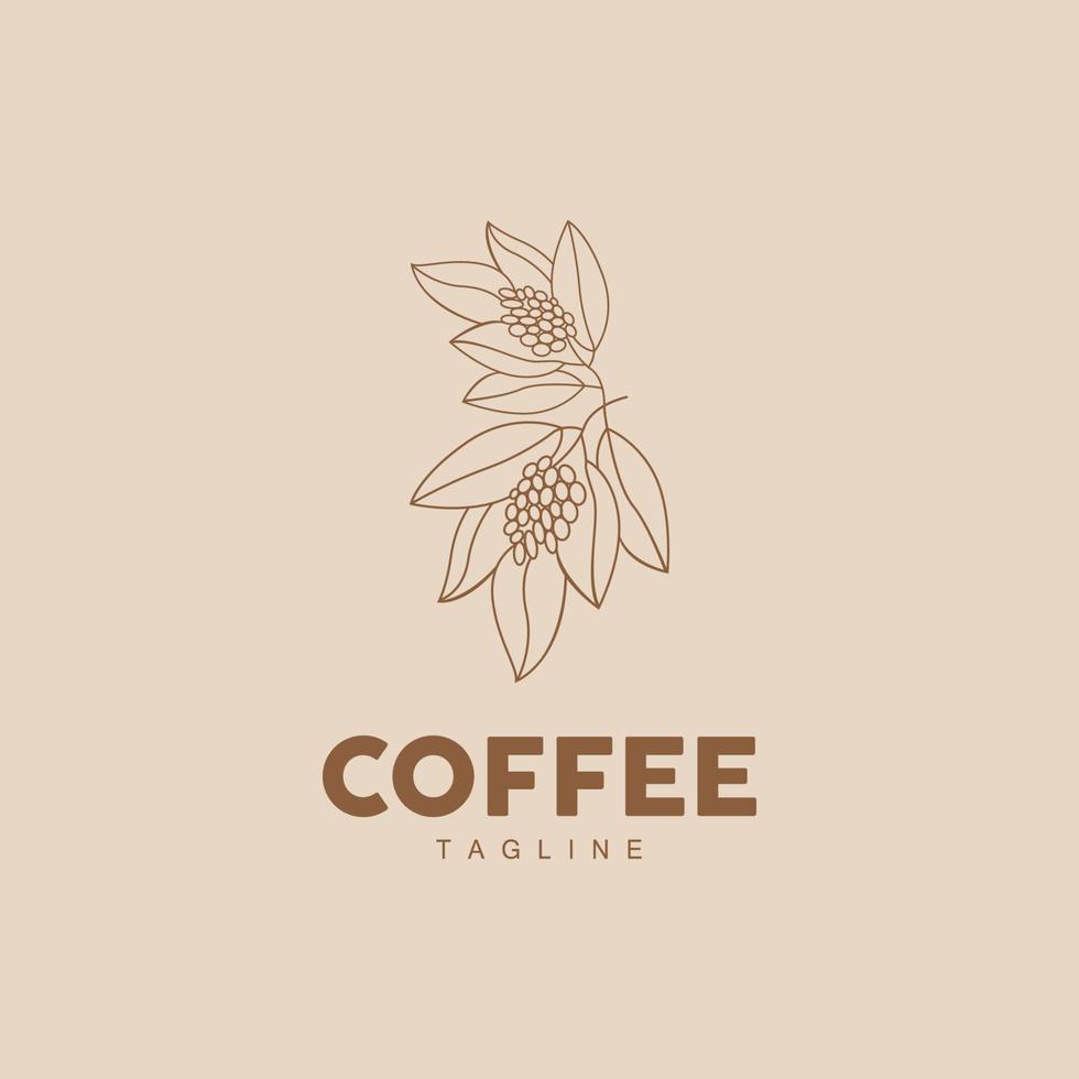 café logo, café árbol diseño, café bebida vector, icono marca ilustración símbolo vector