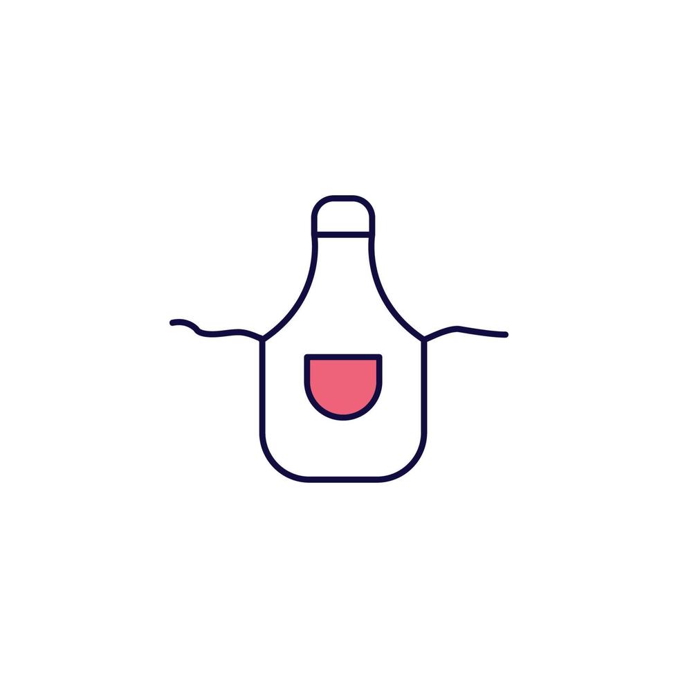 kitchen apron vector icon