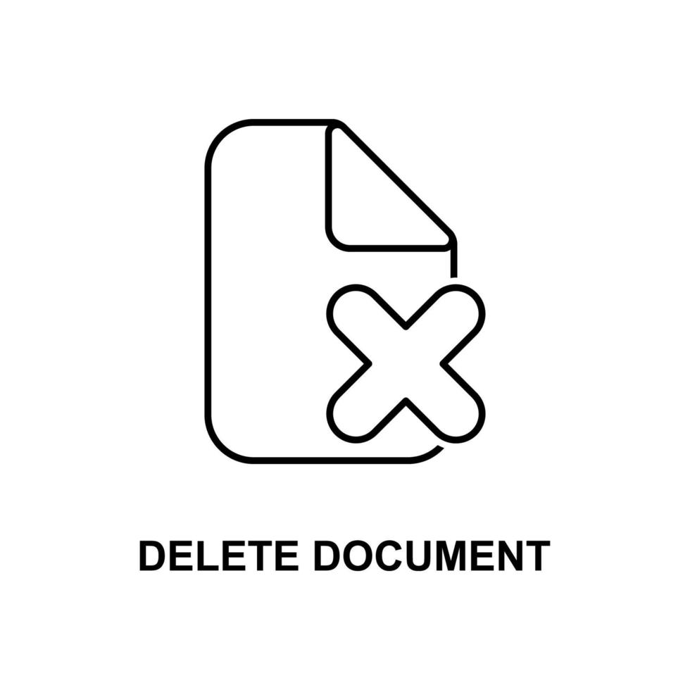 delete document vector icon 22782052 Vector Art at Vecteezy
