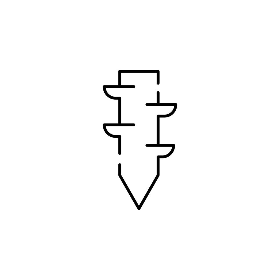 drill tip vector icon