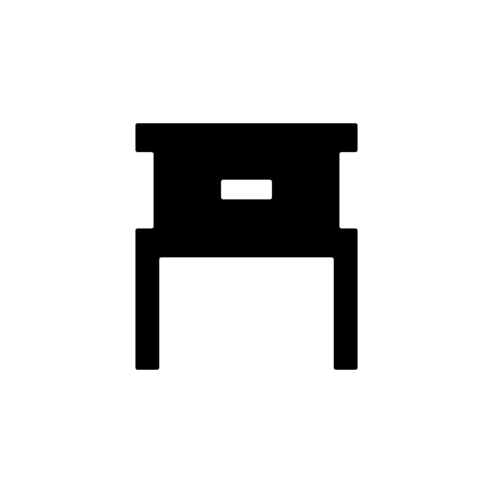 nightstand glyph vector icon