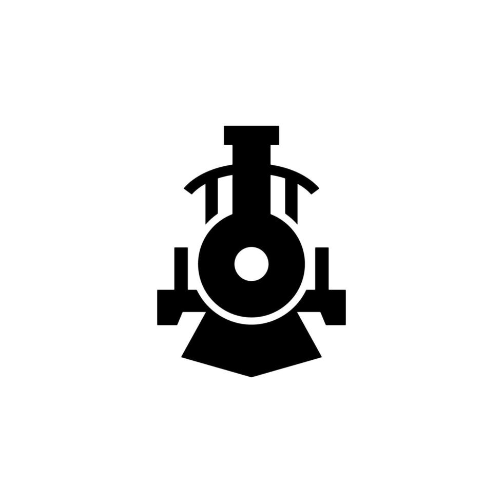 front view transport, locomotive vector icon