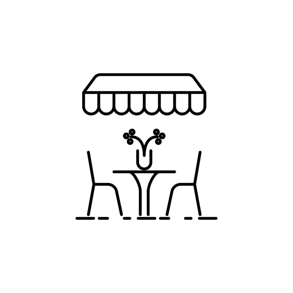 table in the restaurant dusk style vector icon