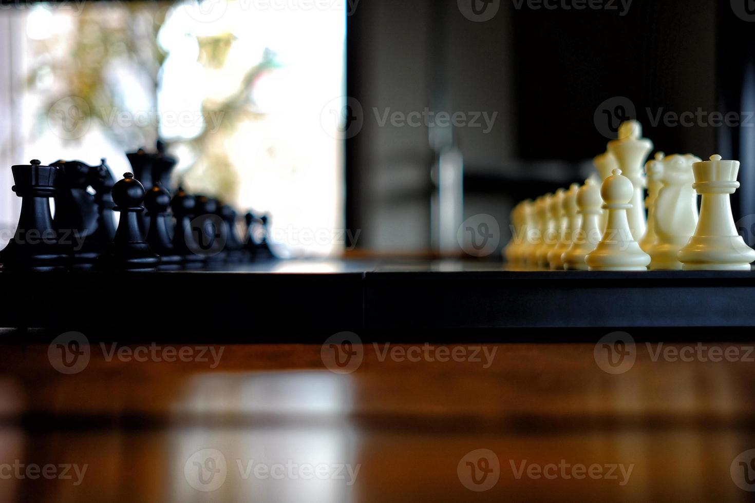 Black and White Chess Facing Against Others, Suitable for Strategic Concept. photo