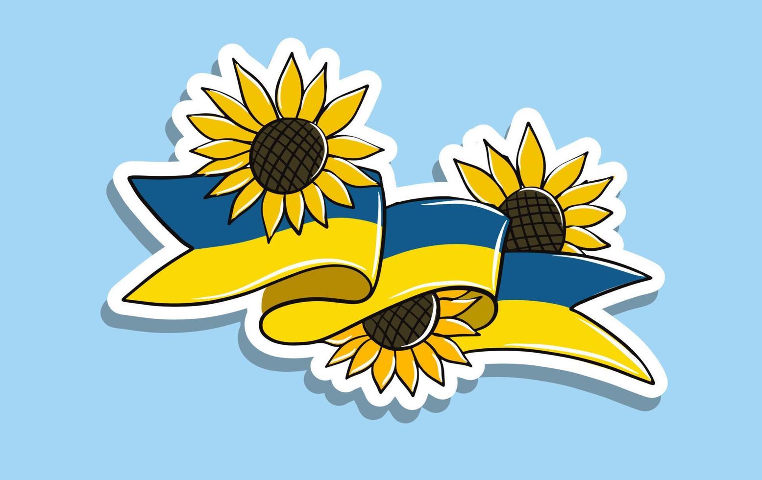 Pray for Ukraine concept vector illustration. dove of peace and the flag of Ukraine