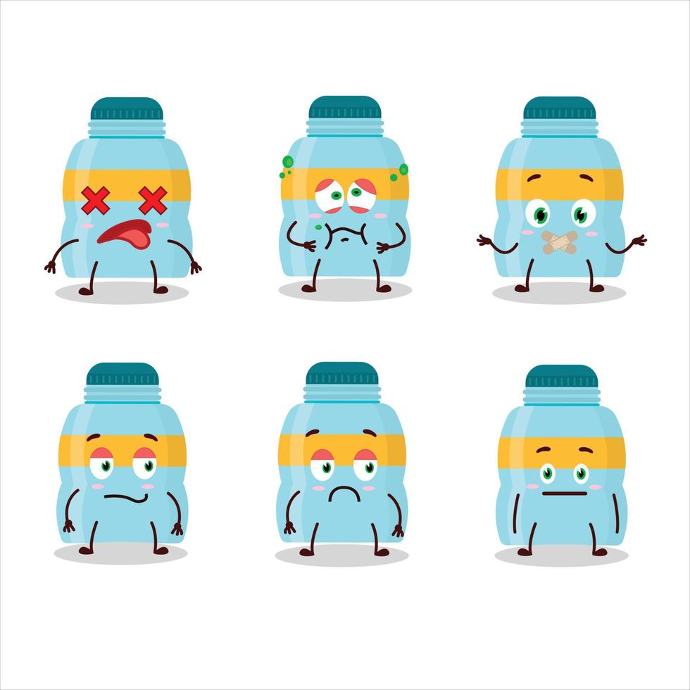 Drink bottle cartoon character with nope expression vector