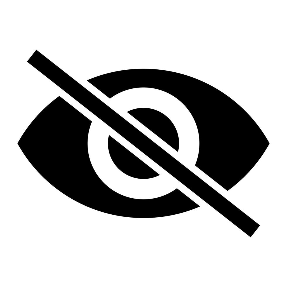 Hidden icon, visible Invisible icon. Eye icon. Look and Vision Hide Unhide symbol. human eye, magic Eye cross symbol. sencitive content See unsee incognito mood blind sign. vector