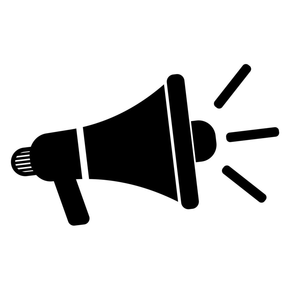 loudspeaker icon with sound symbol. bullhorn speaker Megaphone icon. Electric megaphone icon. Loudspeaker megaphone Announcement concept. hand mike loud speaker marketing advertising. vector