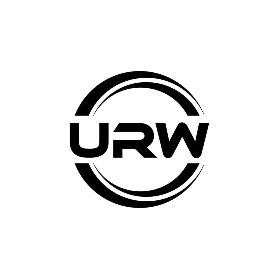 URW letter logo design in illustration. Vector logo, calligraphy designs for logo, Poster, Invitation, etc.