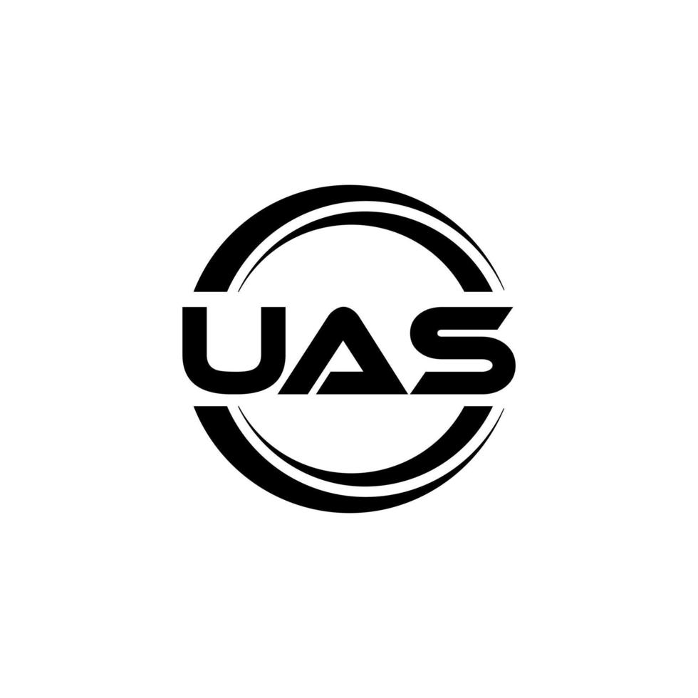 uas letra logo diseño en ilustración. vector logo, caligrafía diseños para logo, póster, invitación, etc.