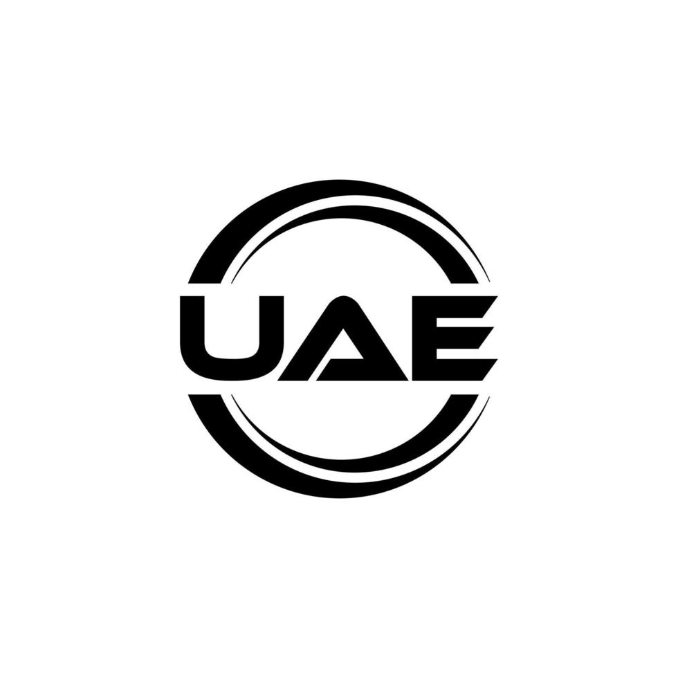 uae letra logo diseño en ilustración. vector logo, caligrafía diseños para logo, póster, invitación, etc.