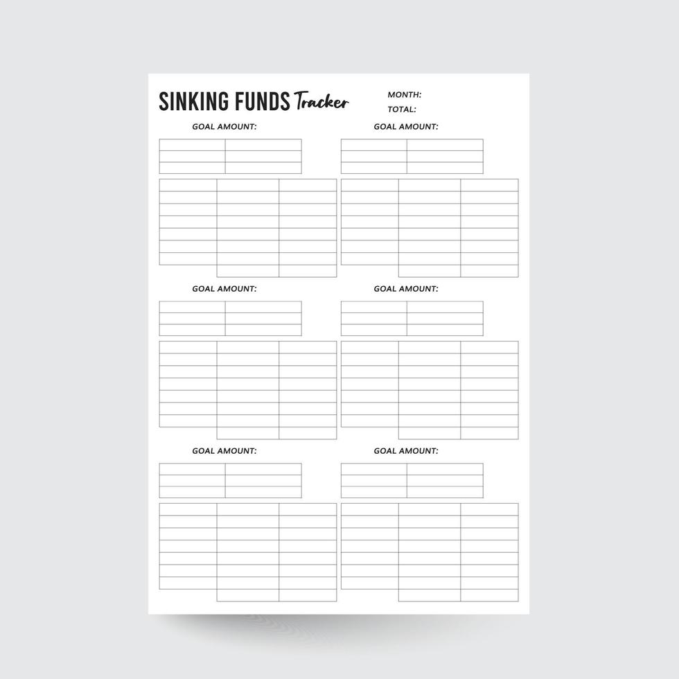 Sinking Funds Tracker,Sinking Funds Budget,Savings Tracker,Savings Fund Tracker,Expense Planner,Savings Planner vector
