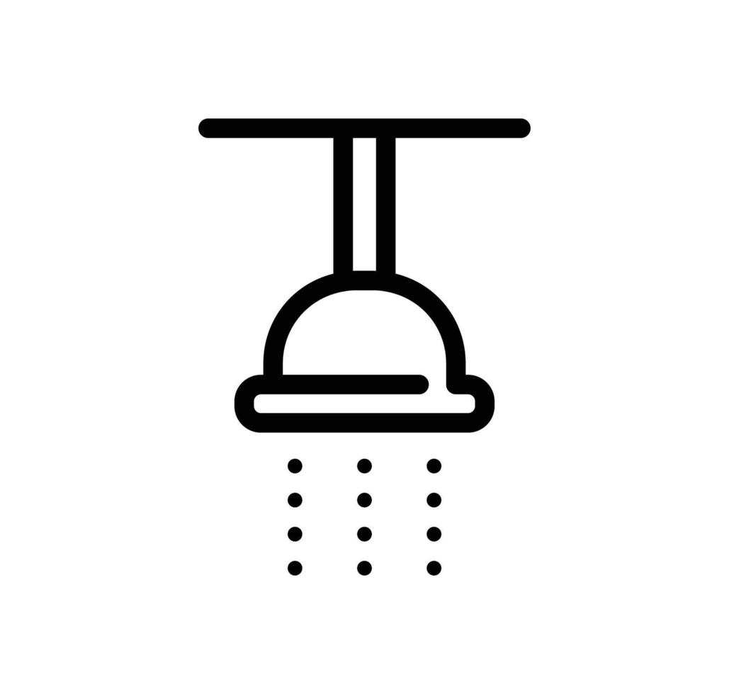 Shower icon. Trendy modern flat linear vector shower icon on white background from thin line hotel collection, editable outline stroke vector illustration