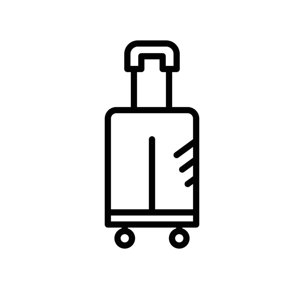 Holiday suitcase icon. Trendy modern flat linear vector holiday suitcase icon on white background from thin line hotel collection, editable outline stroke vector illustration