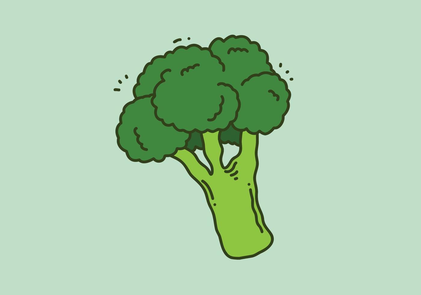Green color design of the broccoli vector