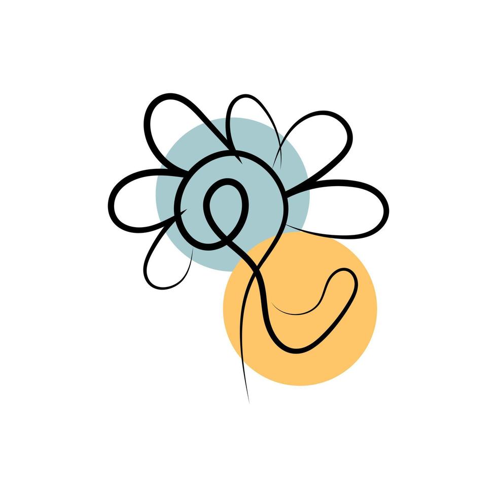 Abstract flower. Logo vector