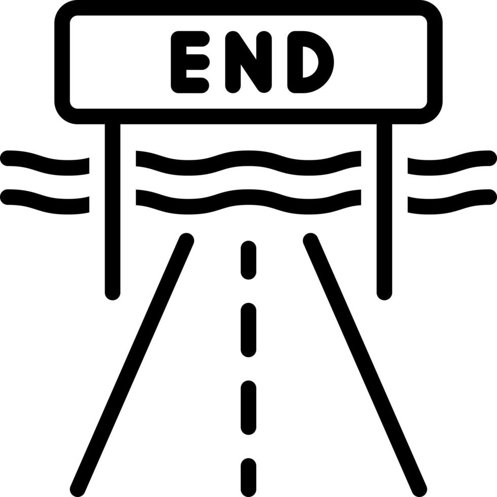 line icon for ended vector