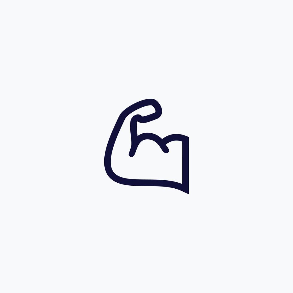 strong hand simple flat vector design