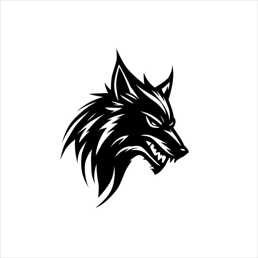 wolf head vector design