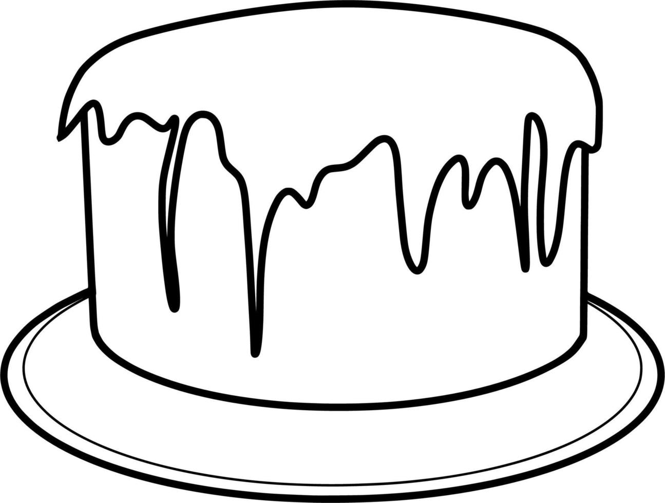 Delicious Cake Sketch vector