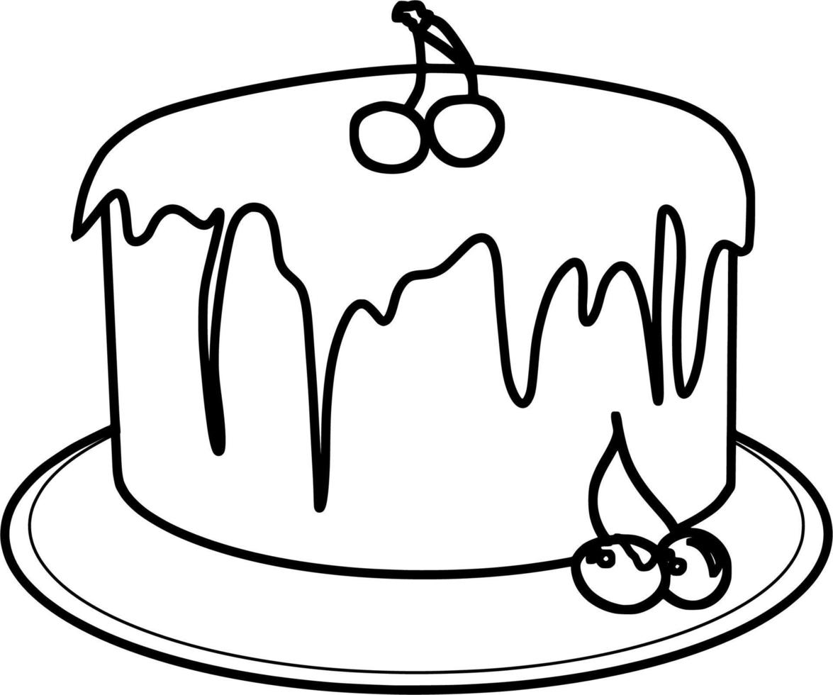 Delicious Cake Sketch vector