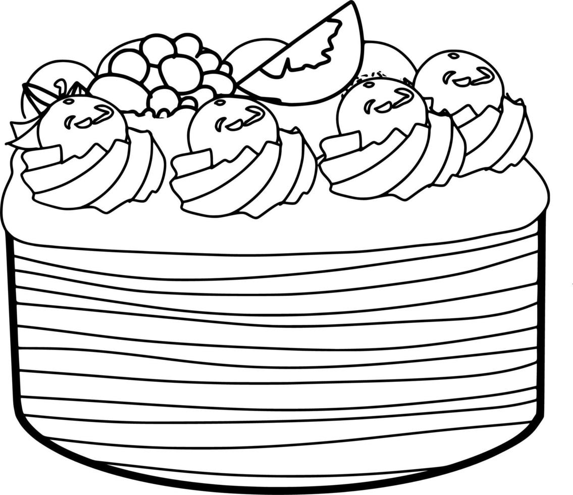 Delicious Cake Sketch vector