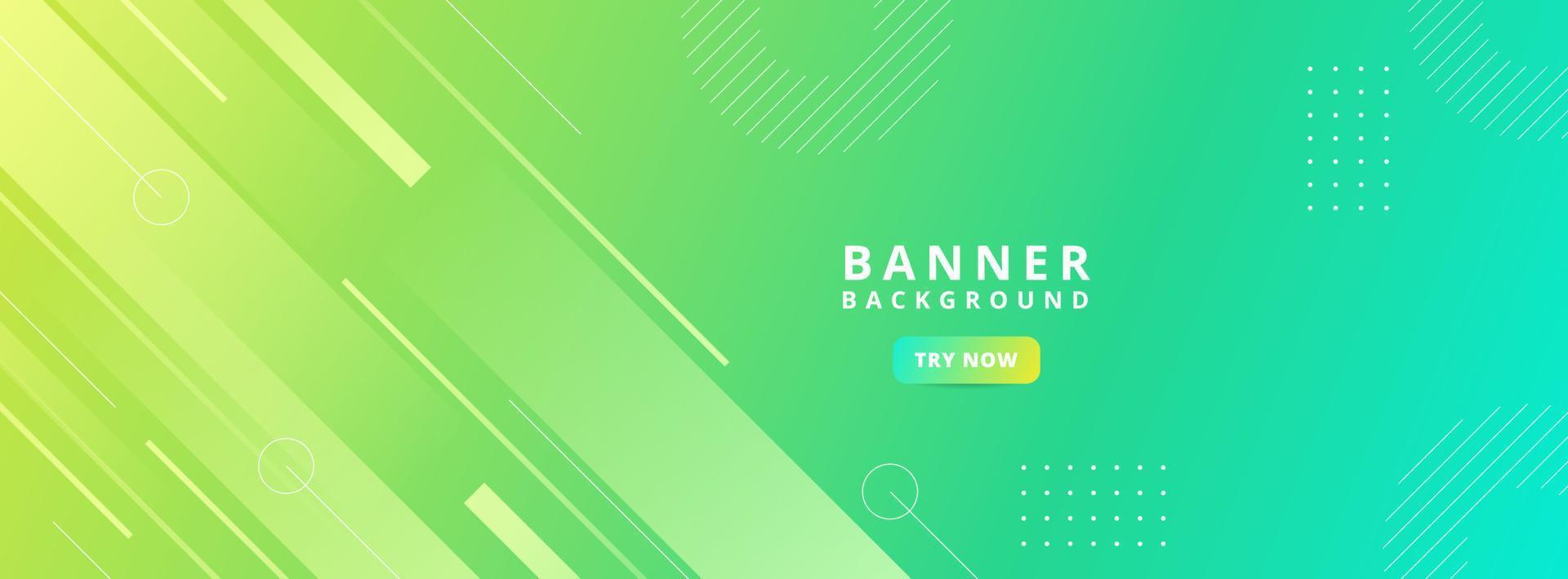 banner background. colorful, green and yellow gradations. geometric abstract. slashes vector