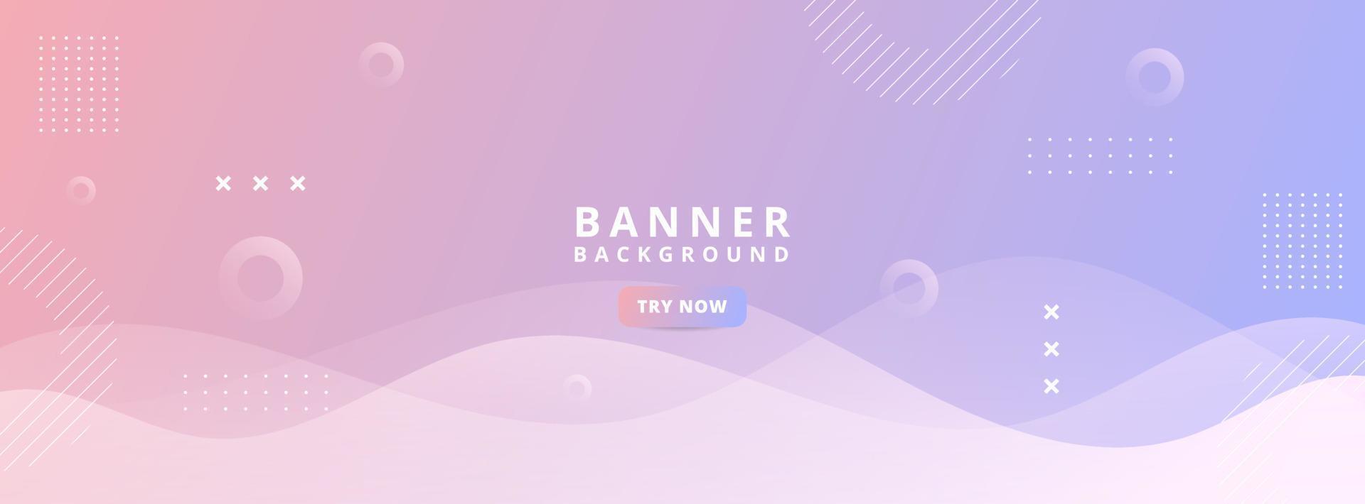banner background. colorful, gradations of pink and purple.memphis.minimalist .wave effect vector