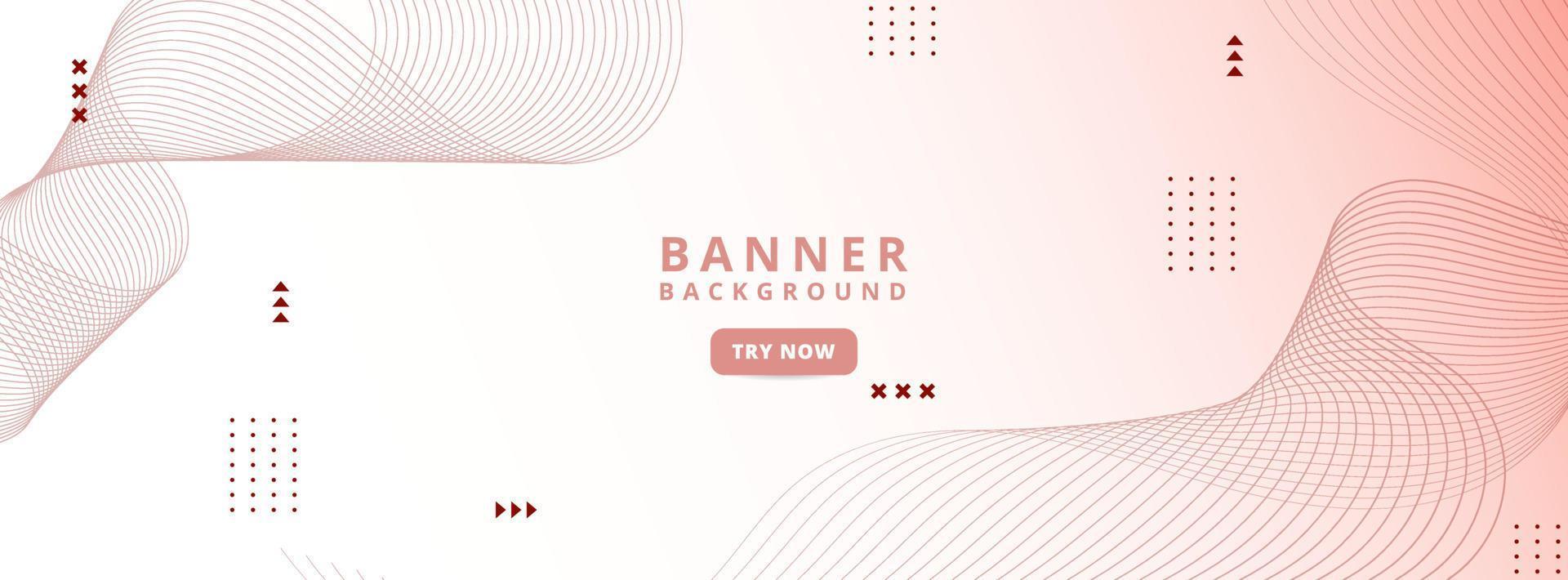 banner background. colorful, gradations of white and dark red. wave lines vector