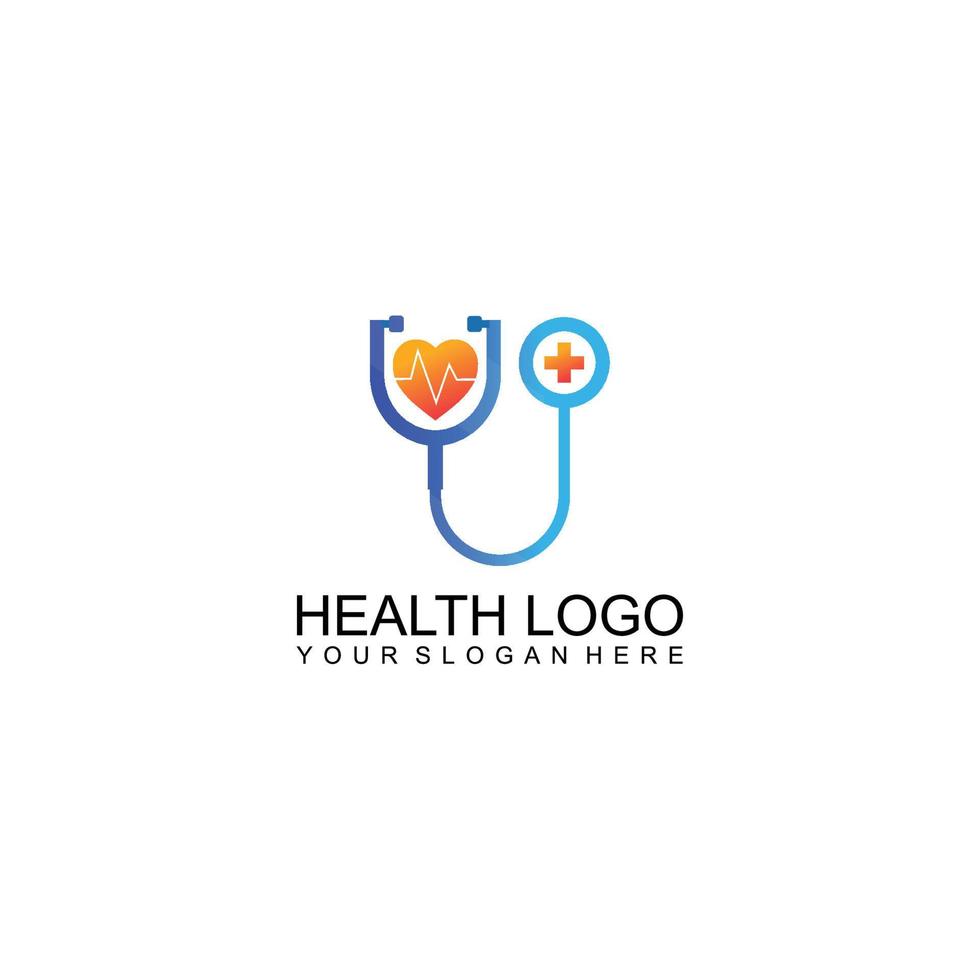 Stethoscope vector icon logo design. health checkup tool vector icon.