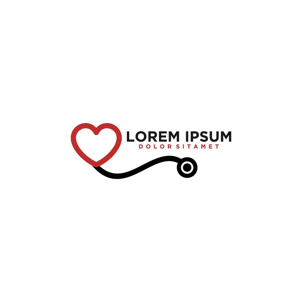 Stethoscope vector icon logo design. health checkup tool vector icon.