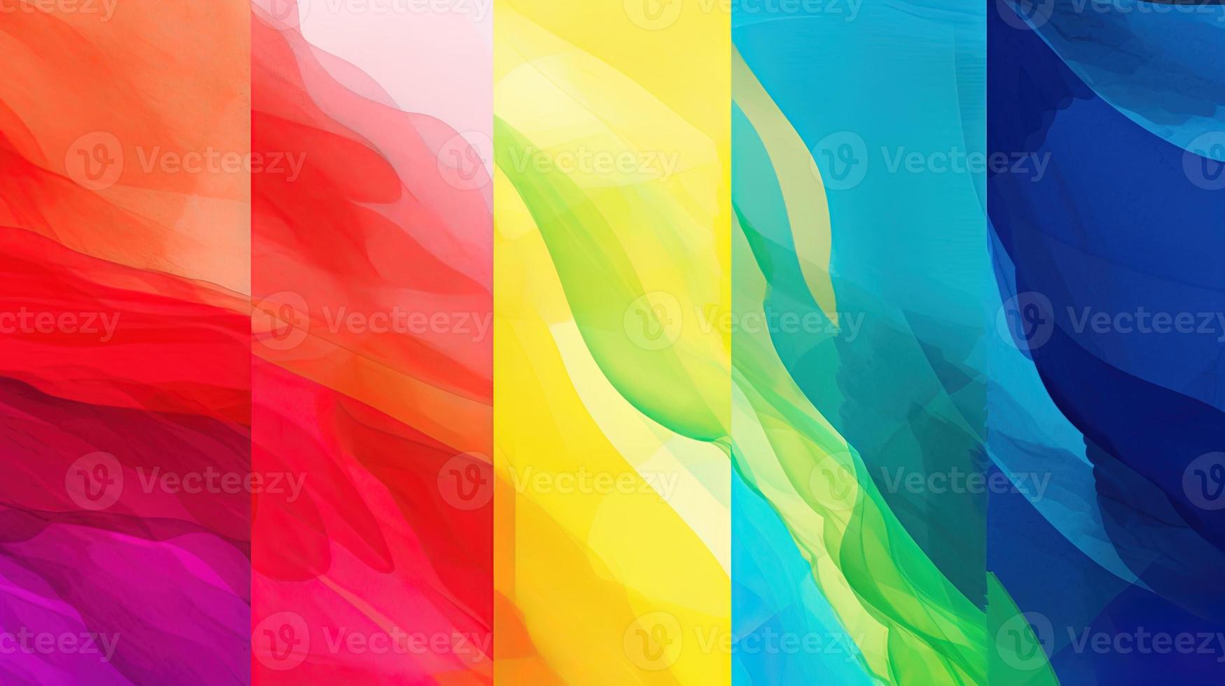 Abstract background with multicolored wavy lines photo