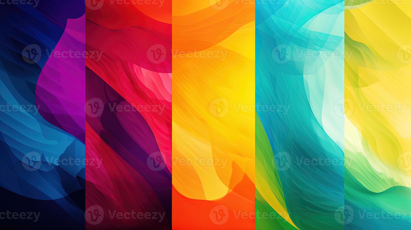 Abstract background with multicolored wavy lines photo