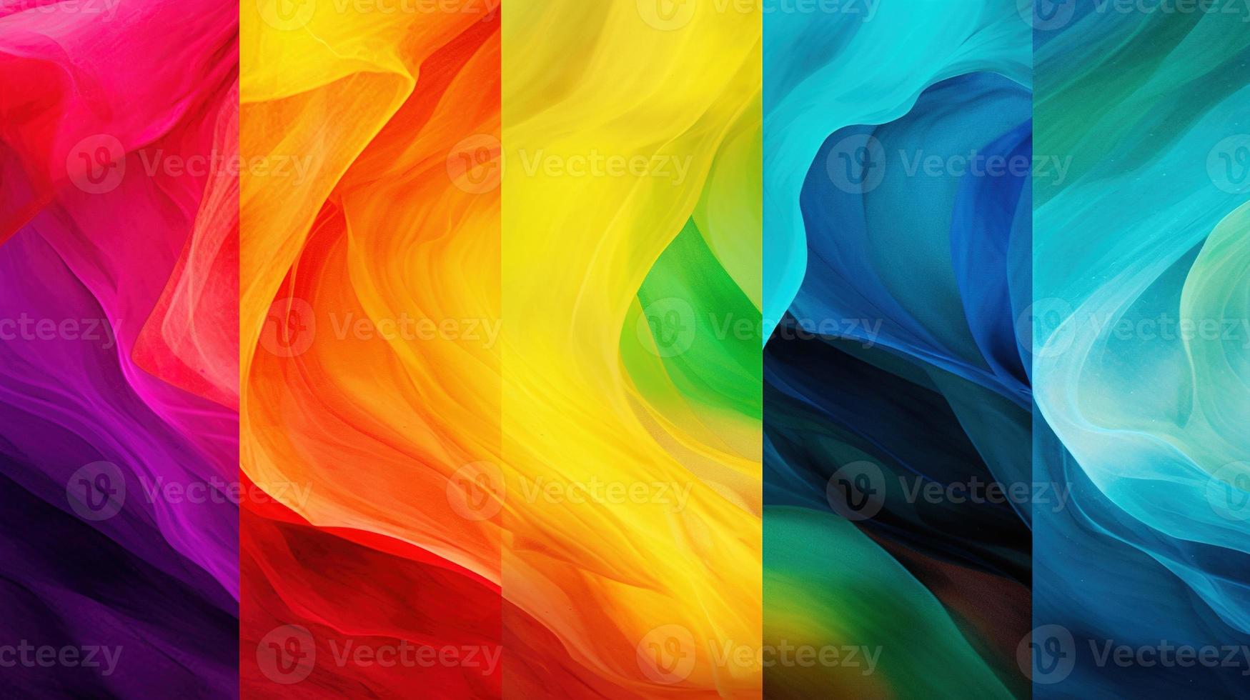 Abstract background with multicolored wavy lines photo