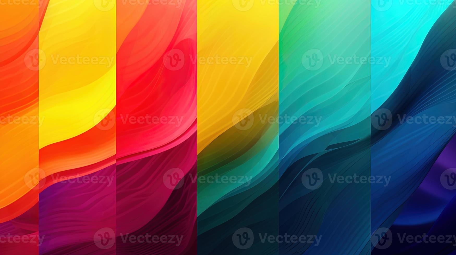 Abstract background with multicolored wavy lines photo