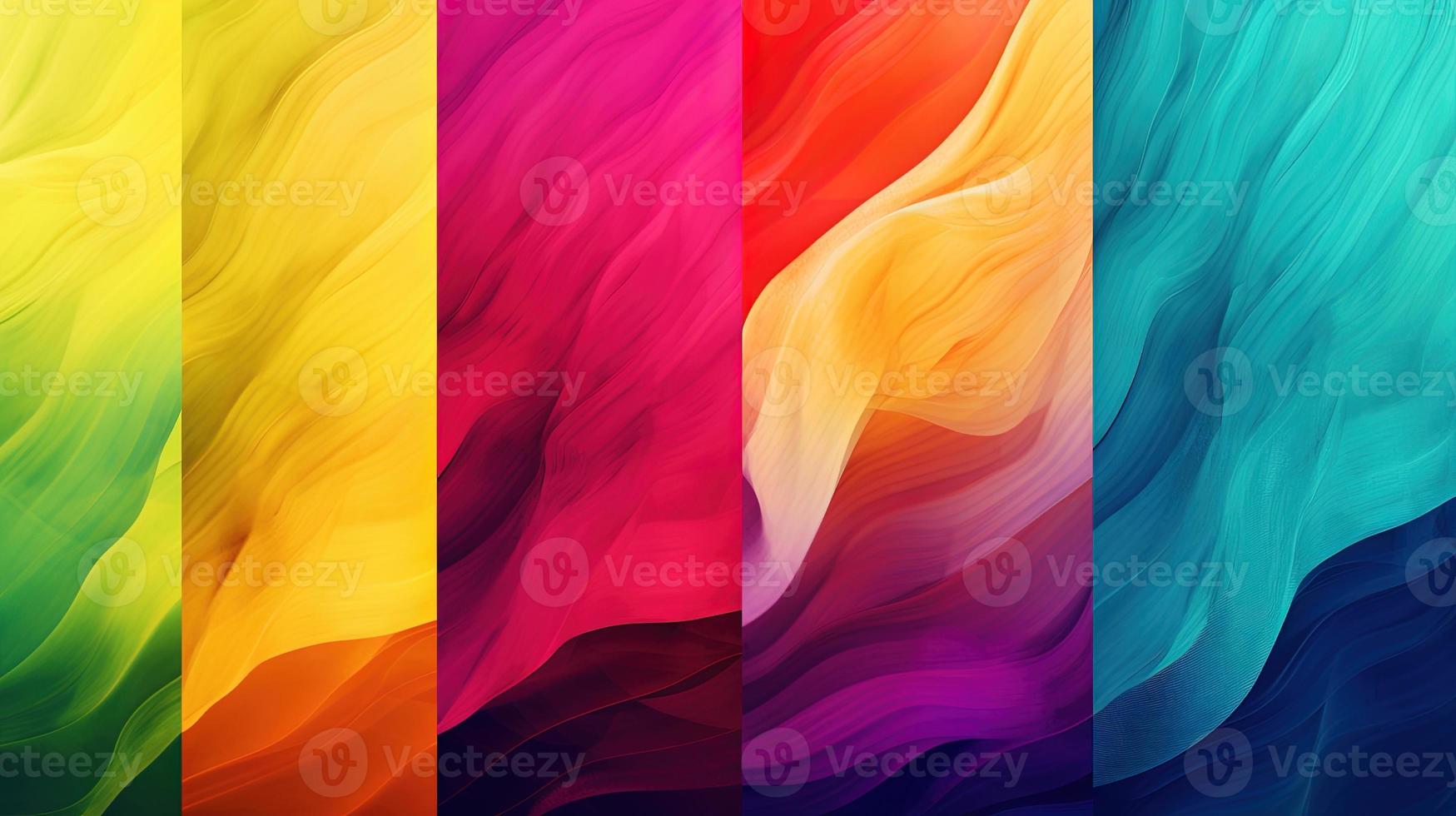 Abstract background with multicolored wavy lines photo