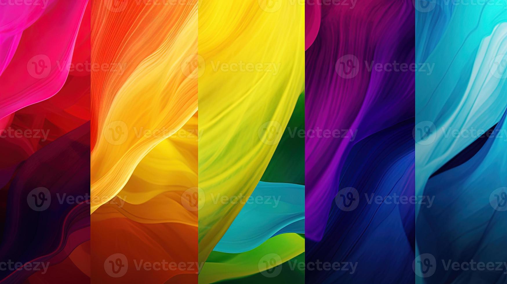 Abstract background with multicolored wavy lines photo